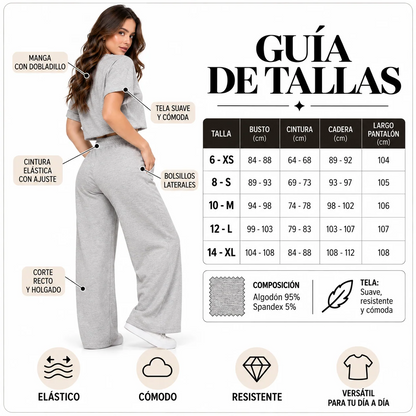 Set Brisa | Camiseta + Pantalón Palazzo